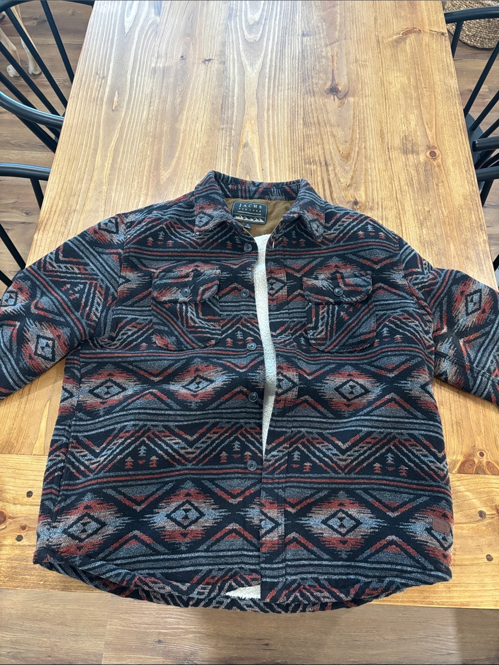 Aztec Sherpa-lined Shirt Jacket